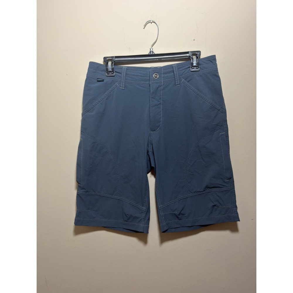 Kuhl Renegade Cargo Shorts Mens Size 32 Blue 11" Inseam Outdoor Hiking Stretch